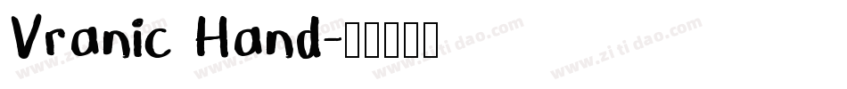 Vranic Hand字体转换